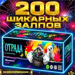 СУПЕРСКИЙ САЛЮТ 200 ДИНАМЧНЫХ ЗАЛПОВ, ФЕЙЕРВЕРК ОТРАДА МС149