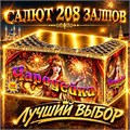 САЛЮТ 208 ДИНАМИЧНЫХ ЗАЛПОВ, ФЕЙЕРВЕРК ЧАРОДЕЙКА (веерный) OT5060